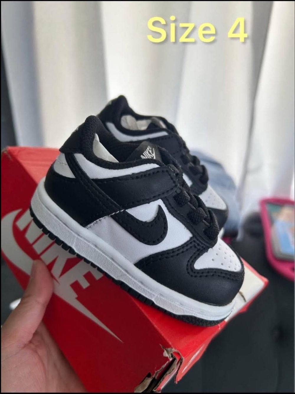 Nike Kids Black and White Low-Top Sneakers